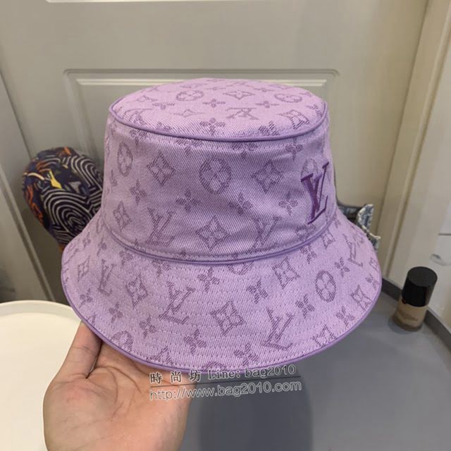 LV爆款女士帽子 路易威登夏季印花漁夫帽遮陽帽  mm1700